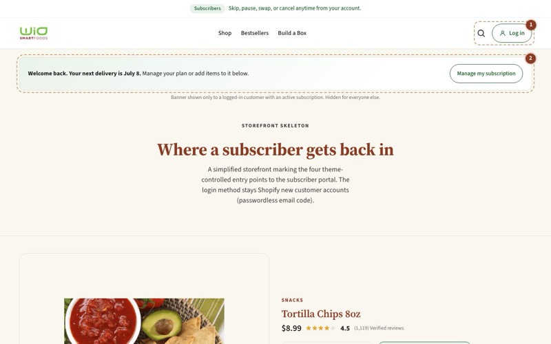 Subscriber login CTA thumbnail